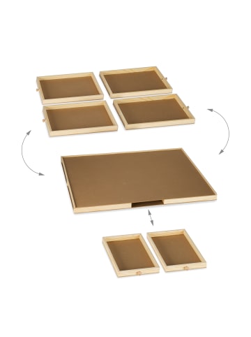 relaxdays Puzzlebrett in Natur - (B)88,5 x (H)4,5 x (T)68,5 cm