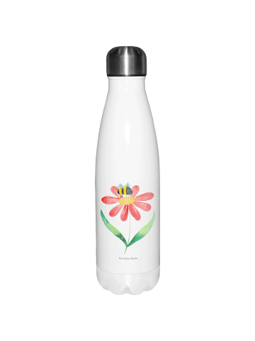 Mr. & Mrs. Panda Thermosflasche Hummel Blume ohne Spruch in Weiß