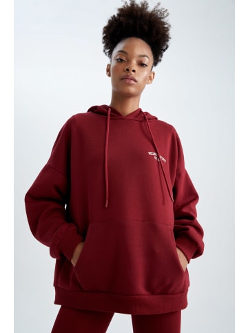 DeFacto Kapuzensweatshirt SWEATSHIRT in Bordeaux