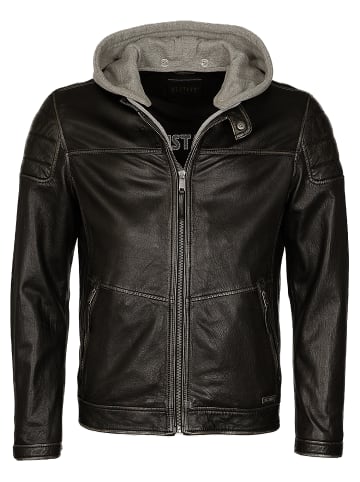 Mustang Lederjacke mit Kapuze 31020140 in schwarz