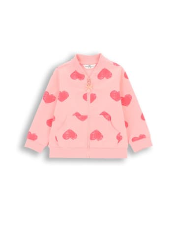 Coccodrillo Sweatshirt mit Reißverschluss in gedämpftes Rosa