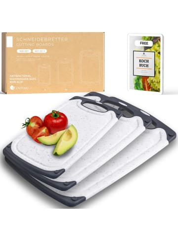 Exitoso Schneidebrett 3-tlg. Marmor weiß  Weiß