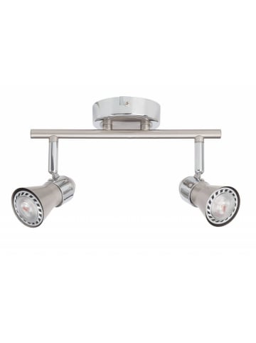Brilliant Sanny LED Spotrohr 2flg in eisen/chrom