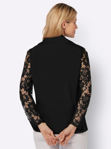 Sieh an! 2-in-1-Bluse in schwarz