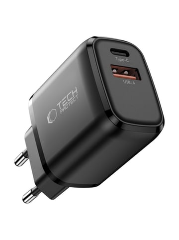 Tech Protect Tech Protect NCA45W GAN 2 Port USB-C USB-A 45W WandLadegerät