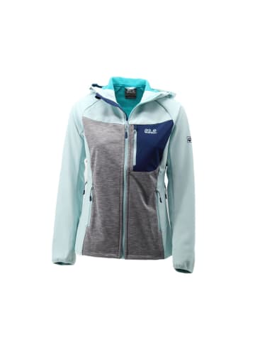 Jack Wolfskin Jacke Sky Peak Softshell HDD Sportive Tech Melange in Blau