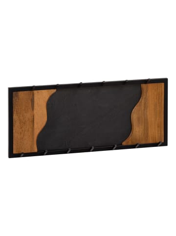 KADIMA DESIGN Wandgarderobe Mango Massivholz / Steinoptik 80x36x6 cm, Hakenleiste