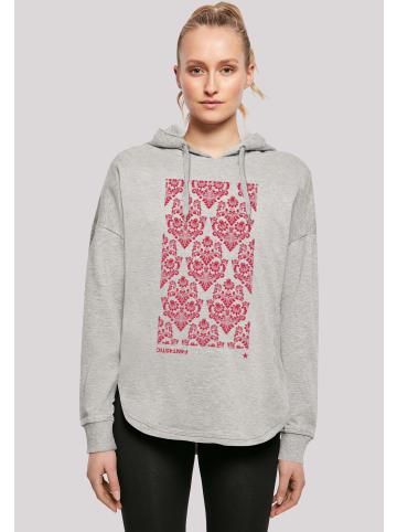 F4NT4STIC Oversized Hoodie Blumen Muster Rot in grau