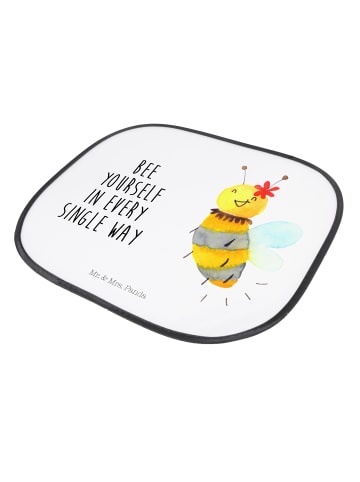 Mr. & Mrs. Panda kfz blendschutz Biene Blume mit Spruch in Weiß