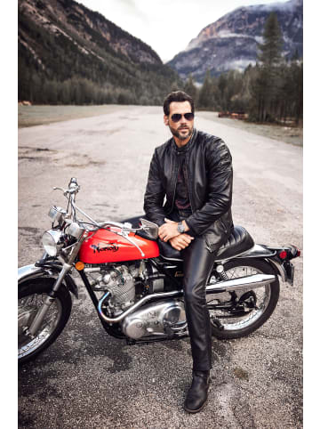 JP1880 Lederjacke in schwarz