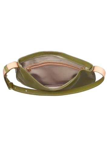 DuDu Schultertasche Leder 36.5 cm in olive