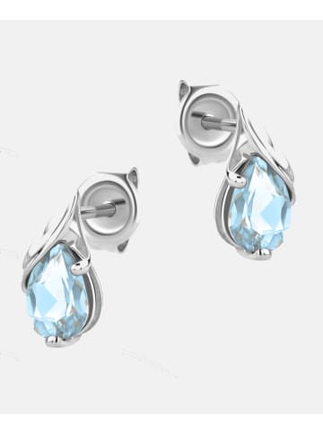 Diamant L'éternel Ohrringe aus 585 Weißgold mit Topas
