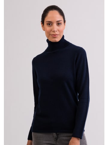 CASH-MERE.CH Rollkragen Pullover in Marine Blau
