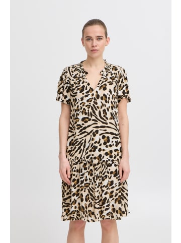 ICHI Kleid IHMARRAKECH Loose fit in Caribou Animal Aop