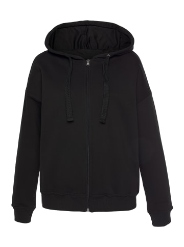 LASCANA Sweatjacke in schwarz