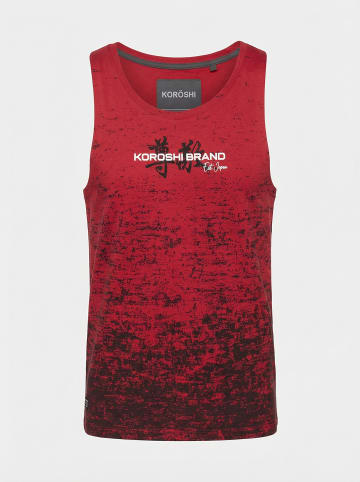 KOROSHI Herren ärmelloses t-shirt aus baumwolle in rot