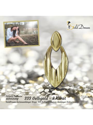 GoldDream Anhänger Gold 333 Gelbgold - 8 Karat Drops Kettenanhänger