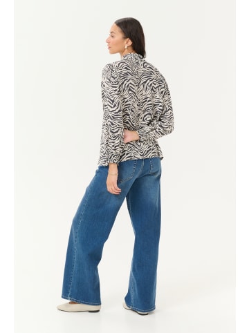Kaffe Langarm - Hemd KAjodie Regular fit in Black Oyster/Moonstruck Animal