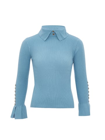 leo selection Damen Strickpullover in Blau