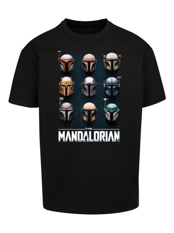 F4NT4STIC Oversize T-Shirt Star Wars The Mandalorian Helmets in schwarz