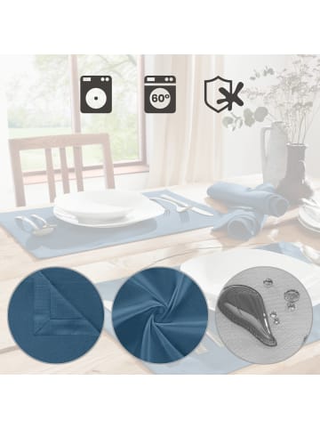 Erwin Müller Tischset 2er-Pack Madrid in jeansblau