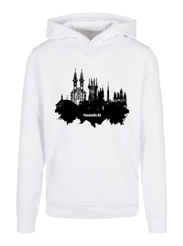 F4NT4STIC Basic Hoodie Cities Collection - Munich skyline in weiß