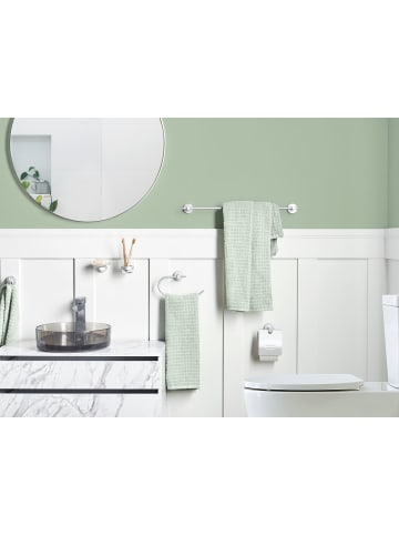 Beliani 6-tlg Badaccessoires Set ZARUMA in Silber