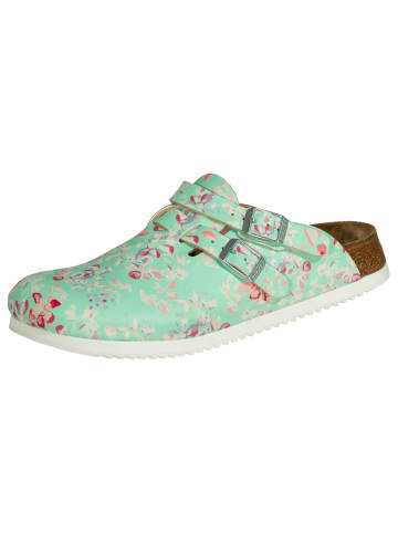 Birkenstock Pantoletten Kay SL Flower Field in mintgrün