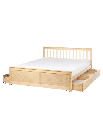 Beliani 5-tlg Doppelbett OLENDON in Braun