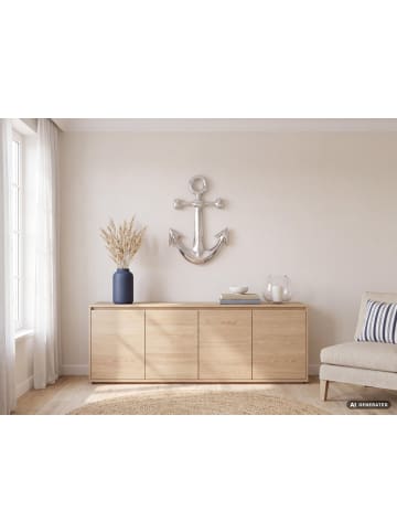 FineBuy Geweih in Silber / Aluminium / 40x4x63