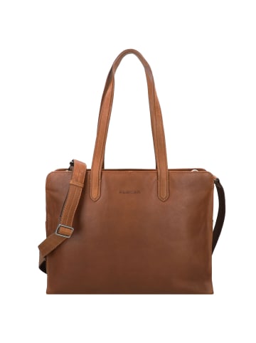 Plevier Power Aktentasche Leder 41.5 cm Laptopfach in cognac