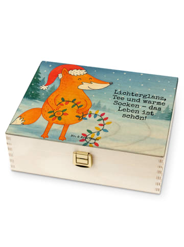 Mr. & Mrs. Panda Teebox Fuchs Weihnachten Design mit Spruch in Weiß