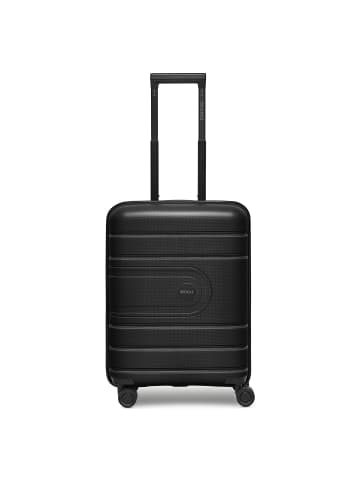Redolz Essentials 11 4 Rollen Kabinentrolley 55 cm mit Dehnfalte in black