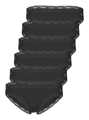 Like It 6er Pack Minislip in schwarz