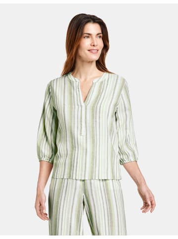 Gerry Weber Bluse 3/4 Arm in Grün Streifen