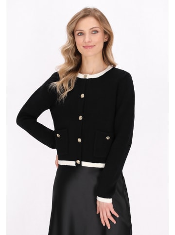 DreiMaster Women Cardigan in black offwhite