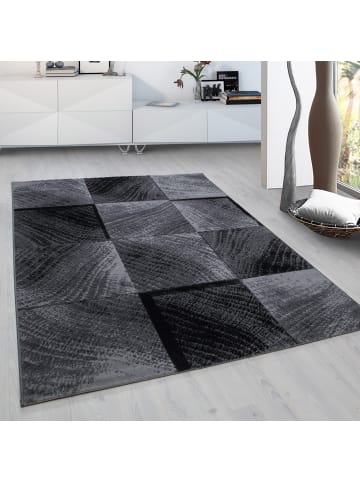 Kurzflor Teppich Pago in Schwarz
