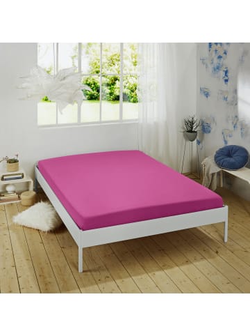 REDBEST Single-Jersey Spannbettlaken Denver in fuchsia