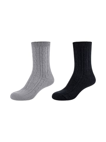 S. Oliver Socken 2er Pack warm & cozy in Schwarz mix
