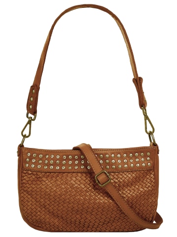 Samantha Look Umhängetasche echt Leder in cognac