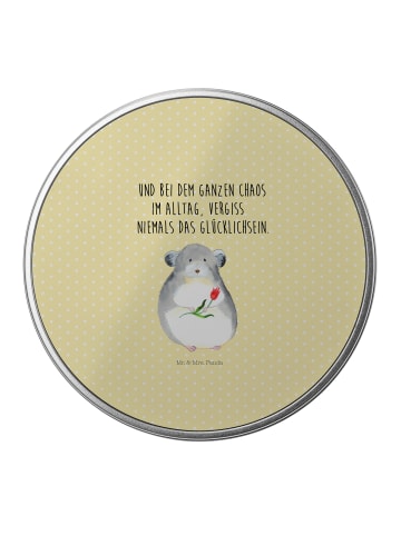 Mr. & Mrs. Panda Keksdose Chinchilla Blume mit Spruch in Gelb Pastell