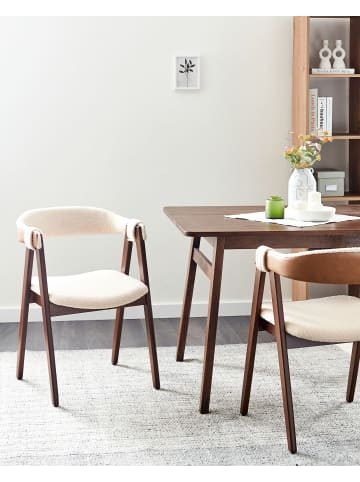 Beliani 2er-Set Esszimmerstuhl DAY in Beige/Braun