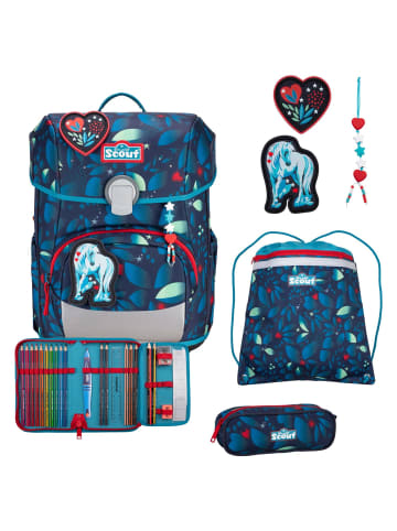 Scout Neo Exklusiv LED - Schulranzen Set 4tlg. (Planets) in White Unicorn