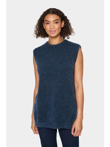 SAINT TROPEZ Weste ZanettSZ Gerade Passform in Midnight Sail Melange