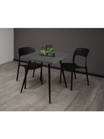 58 aufm Kessel BISTROTISCH Ekaterina 70x70x75 schwarz matt/graphit