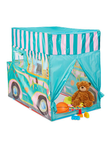 relaxdays Spielzelt "Ice Cream Truck" in Bunt - (B)70 x (H)100 x (T)120 cm