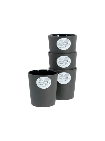 CreaTable Becher Futuro ohne Henkel 10 x 10 x 11 cm, 500 ml in Schwarz/Schwarz in Schwarz/Schwarz