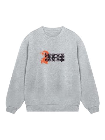 F4NT4STIC Sweatshirt Geishora Japan Streetstyle in grau meliert