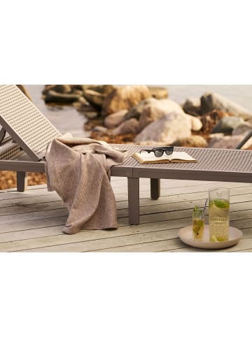 ebuy24 Plaid Eira Taupe 156 x 130 cm