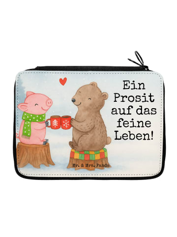 Mr. & Mrs. Panda Federmappe Glühschwein Sause Design mit Spruch in Weiß